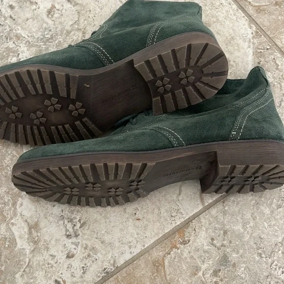 Naturalizer Women's Endellion Green Suede Leather lace up booties Sz 11M - Picture 14 of 16